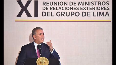 Palabras Presidente Duque en la XI reunión de Ministros de Relaciones