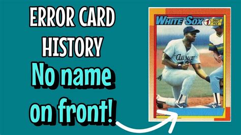 The Story Behind The Most Valuable Error Baseball Card Ever Frank