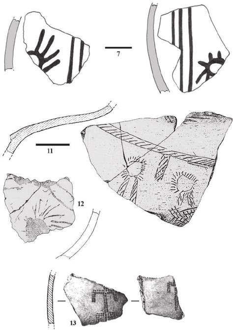 Fragmentos Cer Micos Con Decoraciones Soliformes Y Antropomorfas De La