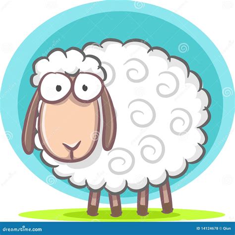 Cute Sheep In Flat Style Isolated On White Background Vector