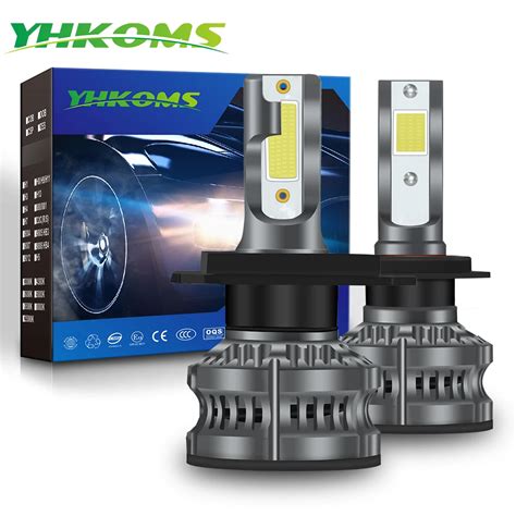 YHKOMS 2 PCS 80W 14000LM H4 H7 LED Faro Per Auto H1 H8 H9 H11 4300K