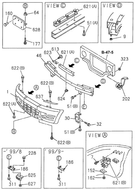 8 97214 689 0 Support Front Bumper 2000 2002 Honda Passport Honda Car Parts Direct