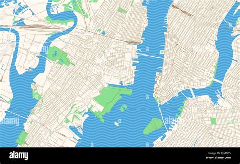 Jersey City New Jersey printable map excerpt. This vector streetmap of ...