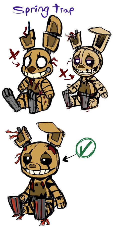 SpringTrap Plush concept art revamp by Skeleion on DeviantArt