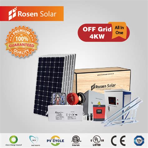 Complete Solar Pv Solar System 4kw 4000w Solar System Home Off Grid