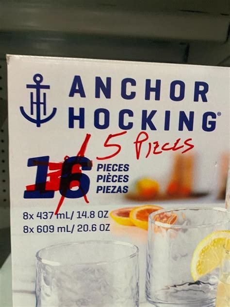 Anchor Hocking 15 Piece Glass Drinking Set