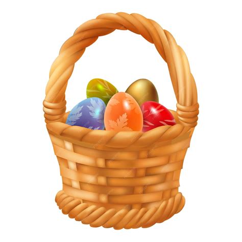 Premium Vector Easter Egg Basket Clipart Traditional Images Free Vector