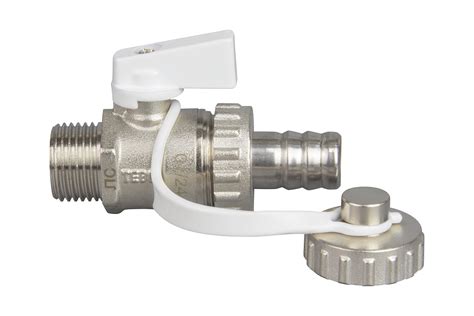 Шаровой дренажный кран с латунным штуцером TEBO НАР 1/2" T-КШ.Д.505.12 ...