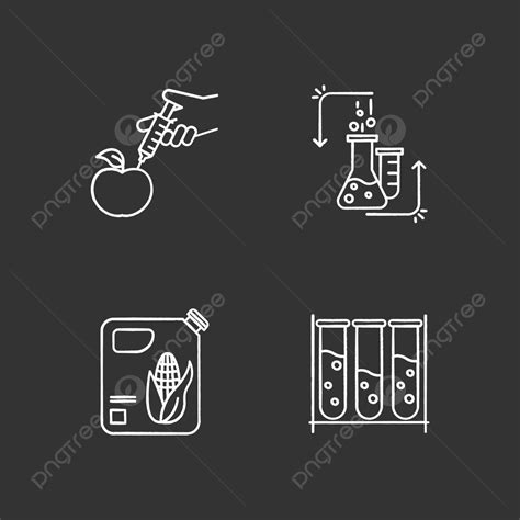 Iconos De Tiza Para La Ciencia Y La Naturaleza La Biotecnolog A La