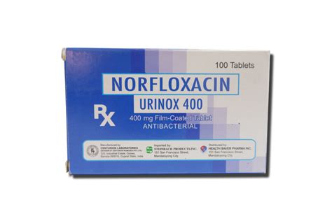 Norfloxacin 400mg Tablet Urinox Steinbach By 100s Medical Depot