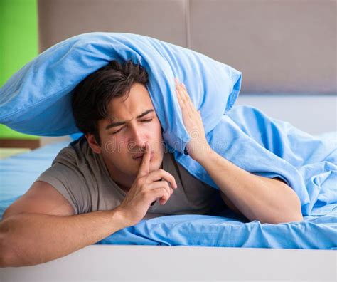 Man Suffering from Sleeping Disorder and Insomnia Stock Photo - Image ...