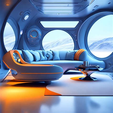 Premium Photo Futuristic Hard Surface Interior Design Of Spaceship