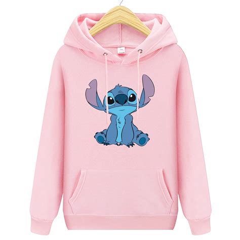 Blusa De Frio Moletom Canguru Lilo Stitch Bolso E Capuz