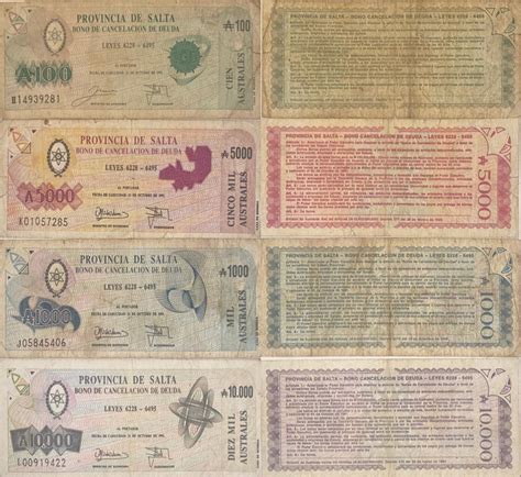 Argentinien Australes Banknoten St Ck Lot