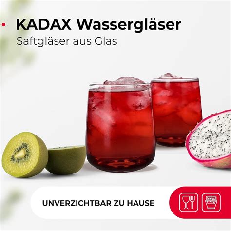 Kadax Waterglazen Set Van Drinkglazen Sapglazen Van Glas Robuuste