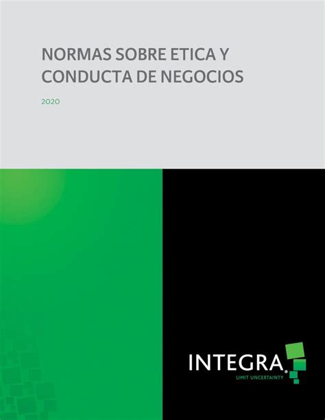 PDF NORMAS SOBRE ETICA Y CONDUCTA DE NEGOCIOS Este Código y el