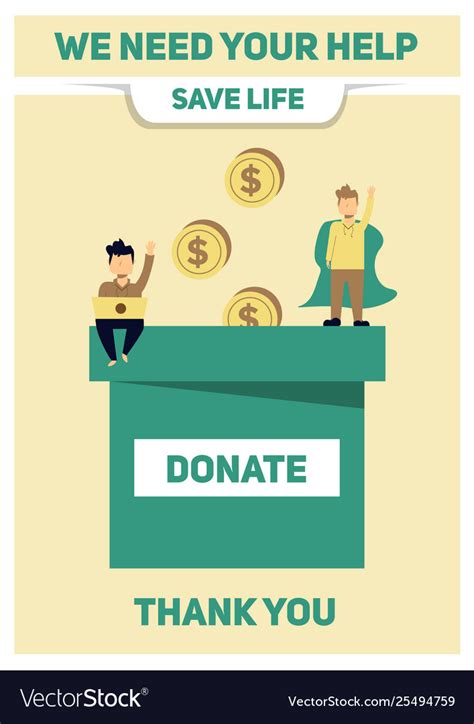 charity donation poster tulisan