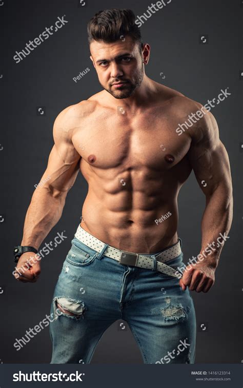 Bodybuilder Naked Torso Studio Stock Photo Shutterstock