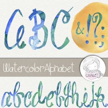 Watercolor Alphabet Clip Art By Cavallet Teachers Pay Teachers