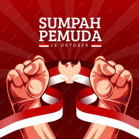 Sumpah Pemuda 28 De Octubre Indonesia Vector Premium