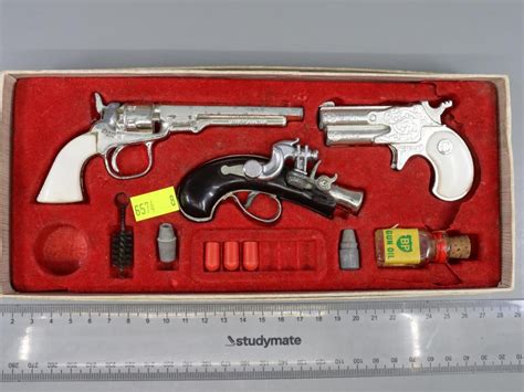 Lot - BCM COMPANY MINIATURE REPLICA ANTIQUE CAP GUN WITH ORIGINAL BOX