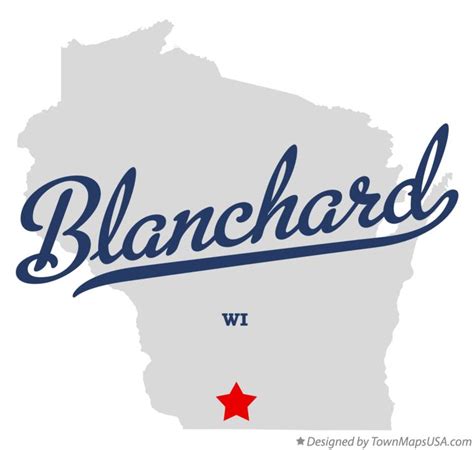 Map of Blanchard, WI, Wisconsin