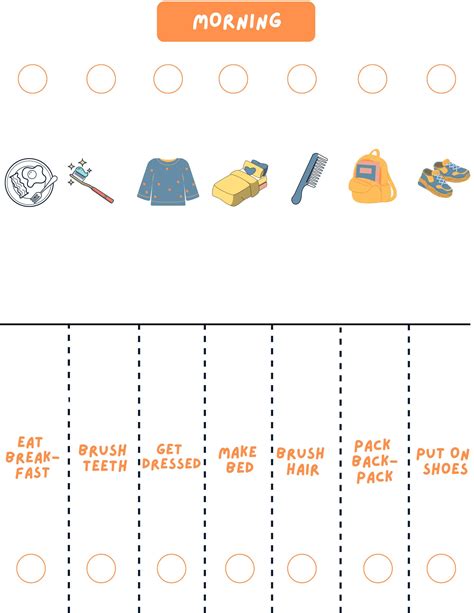 Morning Routine Chart Etsy