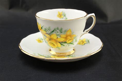 Vintage Teacup And Saucer Bone China Teacup Colclough Teacup Etsy