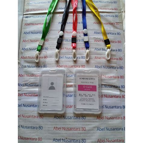 Jual Tali Id Card Lanyard Cm Kait Plastik Paket Casing Id Card Tutup