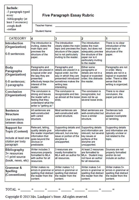 9 Best Paragraph Rubrics Images On Pinterest Handwriting Ideas Rubrics And Writing Ideas