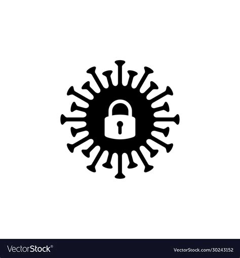 Coronavirus Lockdown Symbol Pandemic Royalty Free Vector