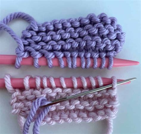 Tutorial Grafting Garter Stitch Start With A Purl Knotions