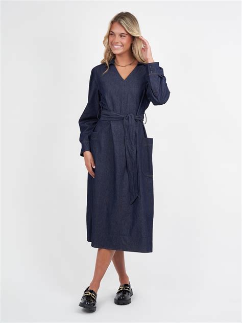 Liberty Rose Collared Denim Dress Navy Florence Store