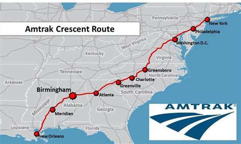 Amtrak Crescent Route Map