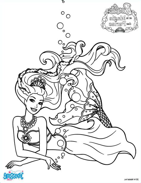 Coloriage Barbie Sirène A Imprimer Inspirant Collection Barbie Sirene A