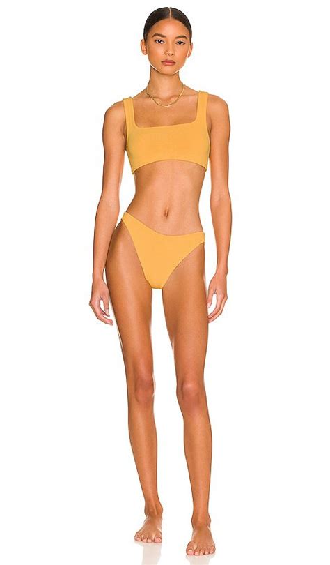 Buy Hunza G Helena Prene Bikini Setmustard Sunshine At 29 Off