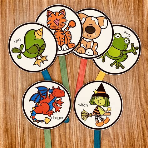 Room On The Broom Character Sticks Simply Kinder Printable Membership