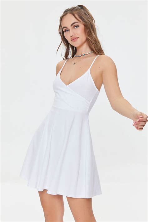 Surplice Skater Mini Dress