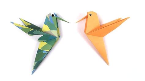 Easy Origami Bird Hummingbird How To Make A Paper Bird Origami