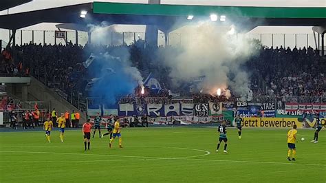 Eintracht Braunschweig Hertha Bsc Pyro Show Dfb Pokal Youtube