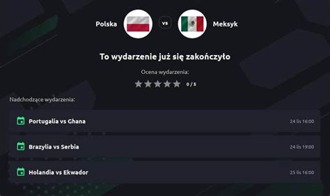 Polska Meksyk Typy Bukmacherskie Kursy Zakłady na MŚ