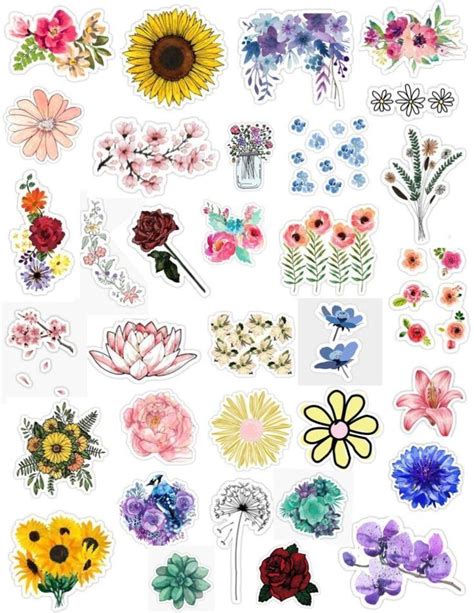 M S Popular Stickers De Flores Para Imprimir Alyshia Kanters Blogs