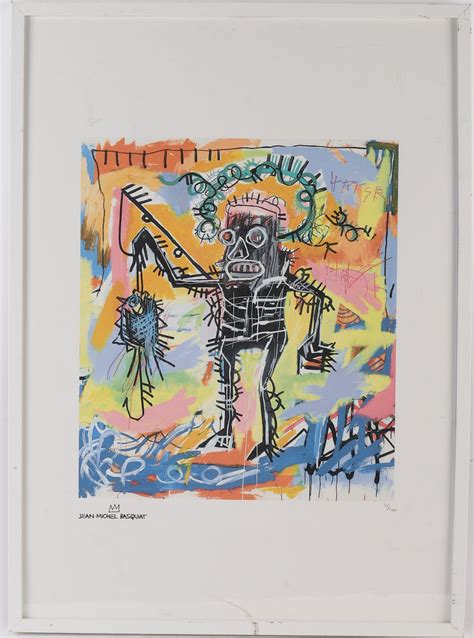 At Auction Lithographie Fishing Jean Michel Basquiat