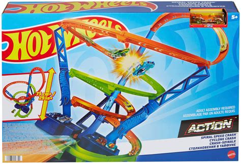 Best Buy Hot Wheels Action Spiral Speed CrashTrack Set HGV67