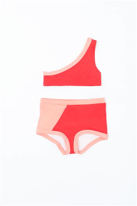Red One Shoulder Bikini MOTORETA