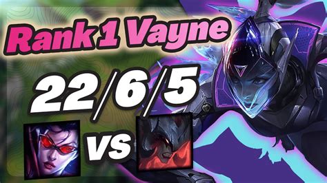 Vayne Vs Aatrox Challenger Gameplay Rank 1 Vayne Youtube