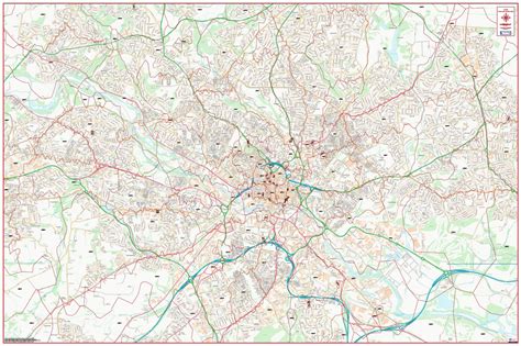 Central Leeds Postcode City Street Map - Digital Download – ukmaps.co.uk