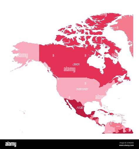 Mapa Del Vector Del Norte Y De America Central Ilustracion Del Vector