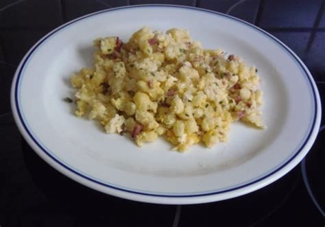 Spätzle mit Speck und Parmesan Rezept ichkoche at