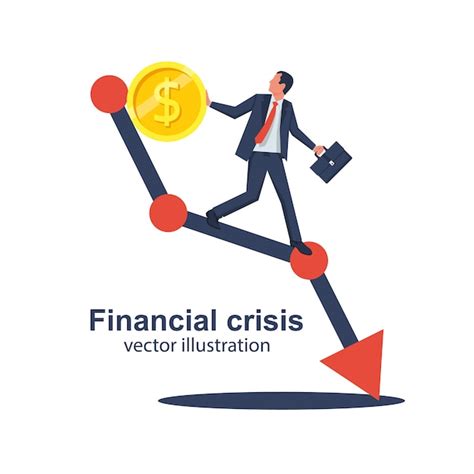 Conceito De Crise Financeira Vetor Premium